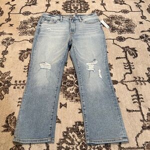 Seven7 Fashion Jeans Women's Distressed Cropped Size 10 NWT
